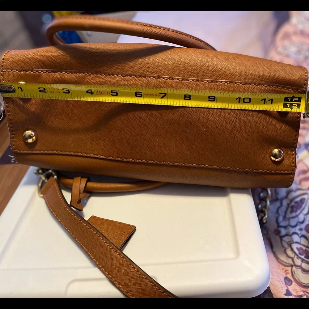 COPY - Michael Kors cognac brown Saffiano Leather Purse - Picture 9 of 14